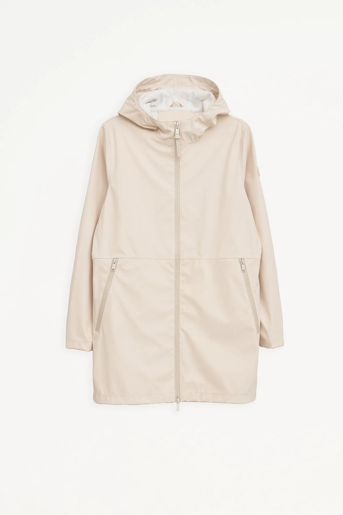  Chaqueta impermeable Brouillard de Mujer Tantä. Color blanco roto o crudo