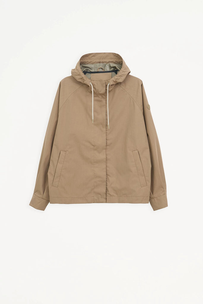  chaqueta impermeable corta Dhuda de mujer color marron,