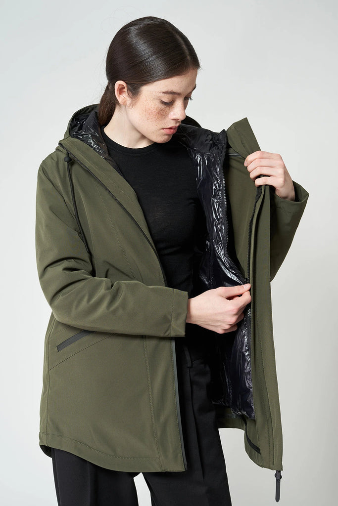 Sne Khaki Tantä Rainwear FW24