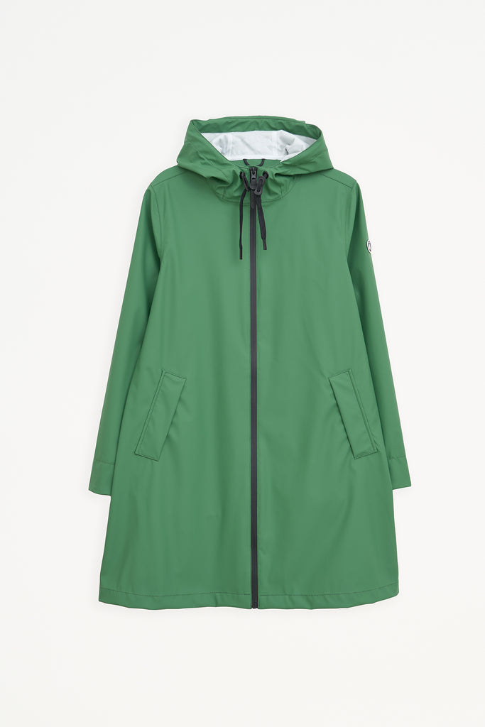 Chubasquero impermeable de mujer Nuovola de Tantä. Color verde. 