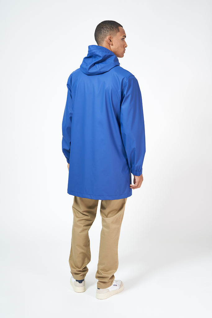 chaqueta impermeable de hombre de poliuretano azul