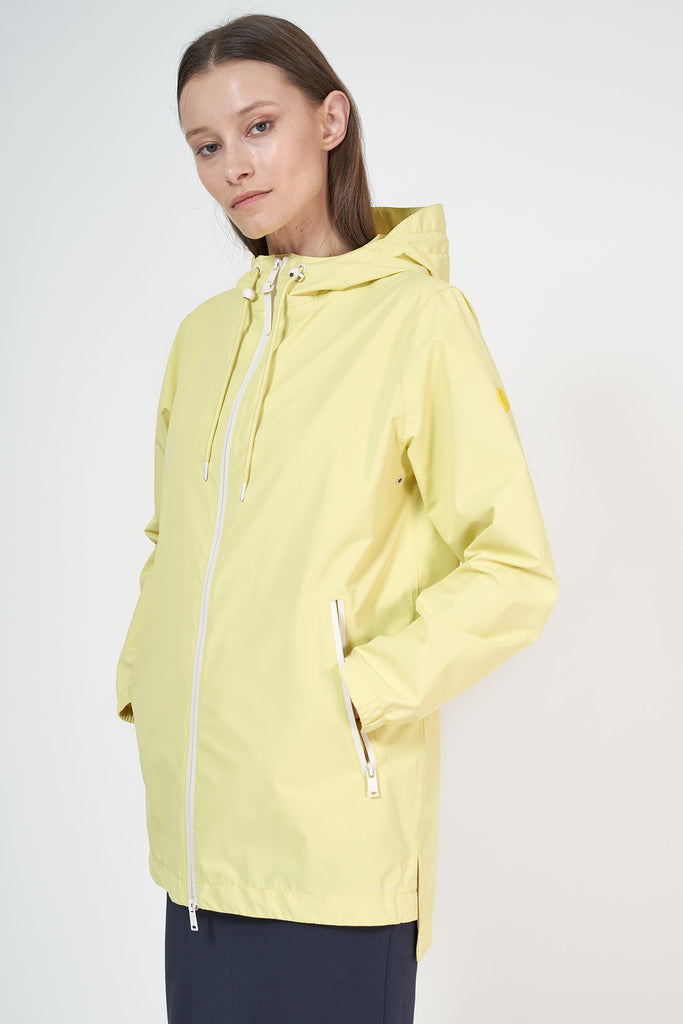 Chaqueta Impermeable Multifuncional de Poliéster Reciclado para Mujer - Amarillo