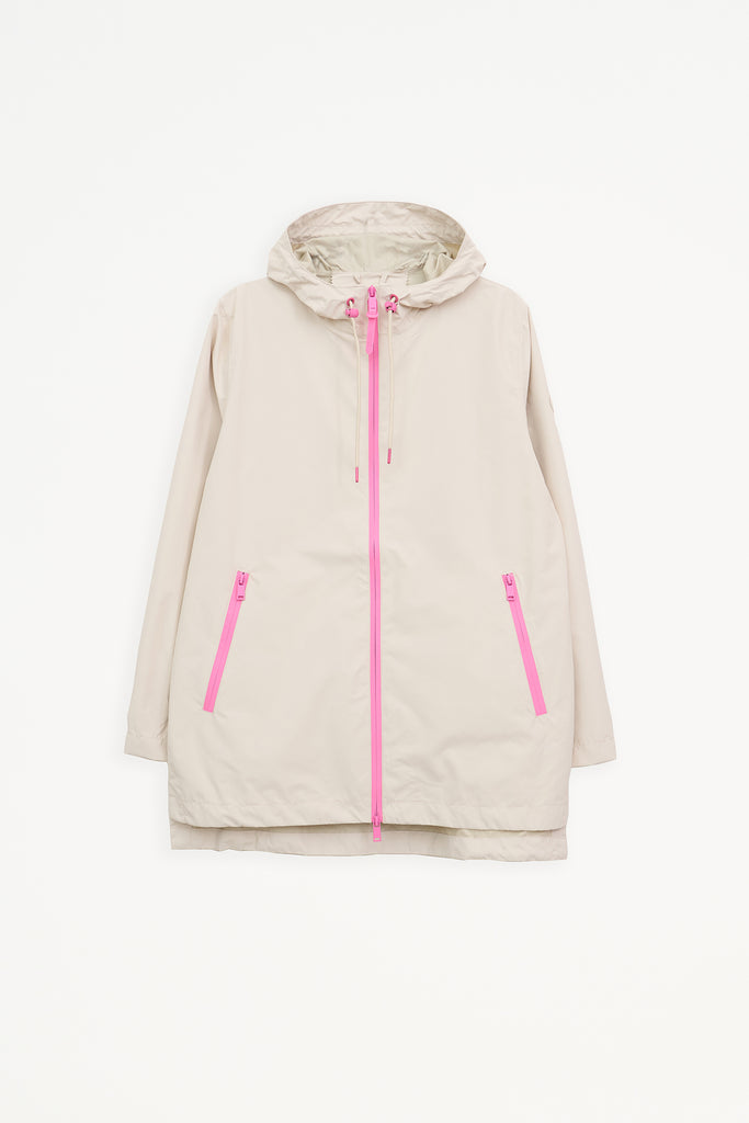  Chaqueta impermeable de Mujer en poliéster reciclado. Tantä. Color blanco