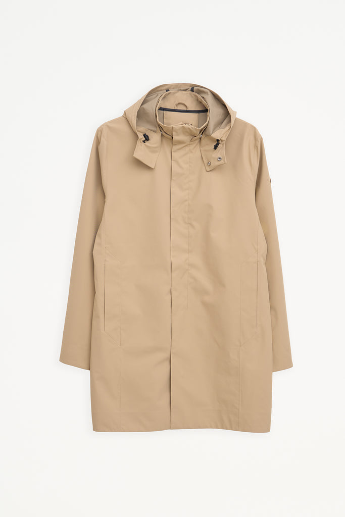 Trench o gabardina sin costuras Tantä de hombre Beige.