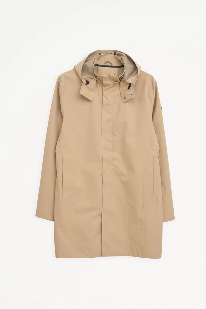 Trench o gabardina sin costuras Tantä de hombre Beige.